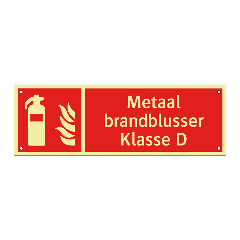 Metaal brandblusser Klasse D