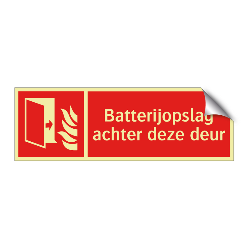 Batterijopslag achter deze deur