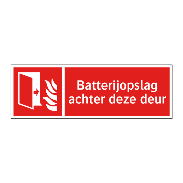 Batterijopslag achter deze deur