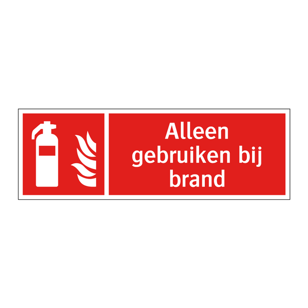 Alleen gebruiken bij brand