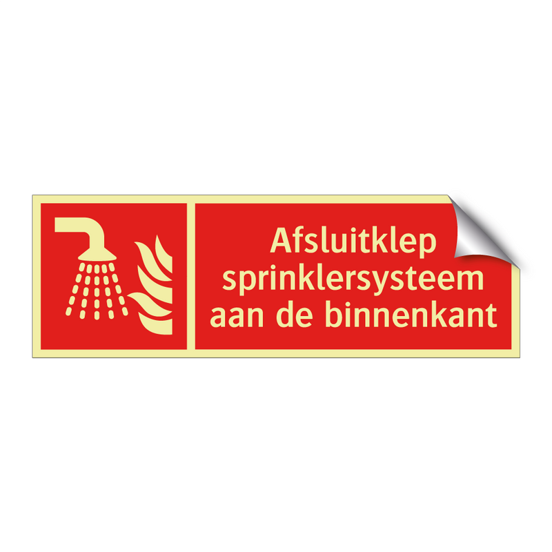 Afsluitklep sprinklersysteem aan de binnenkant