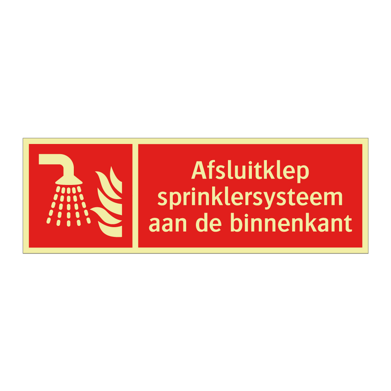 Afsluitklep sprinklersysteem aan de binnenkant