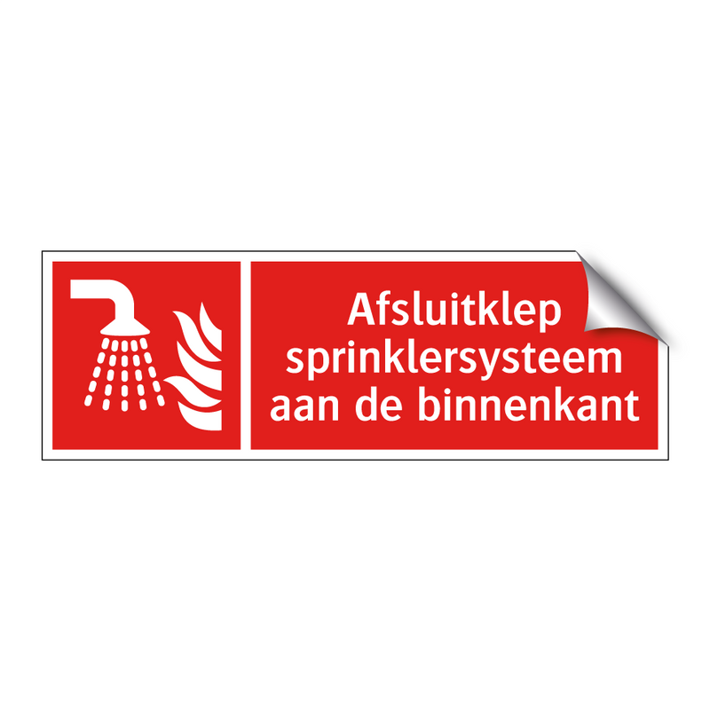 Afsluitklep sprinklersysteem aan de binnenkant