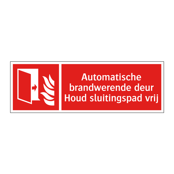 Automatische brandwerende deur Houd sluitingspad vrij