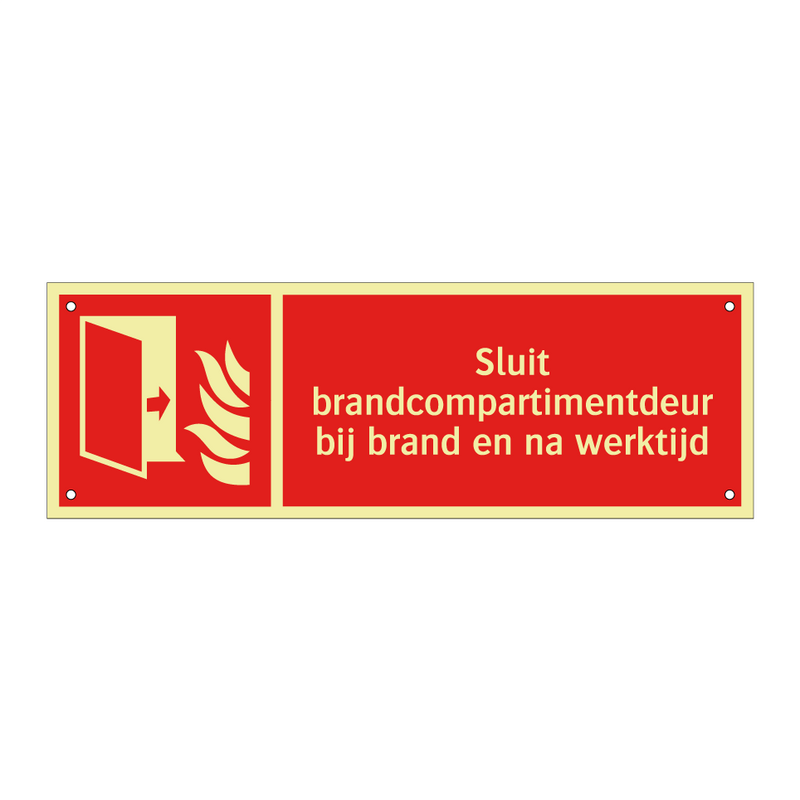 Sluit brandcompartimentdeur bij brand en na werktijd