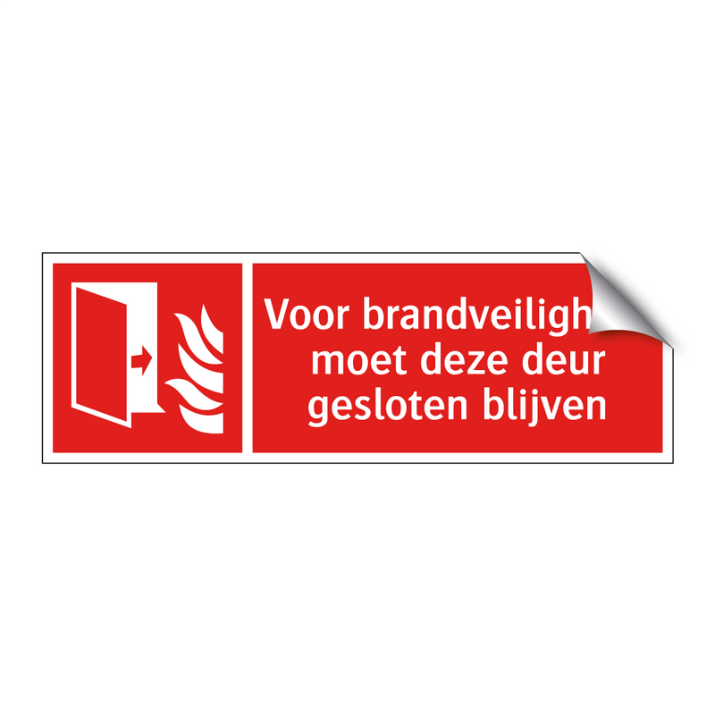 Voor brandveiligheid moet deze deur gesloten blijven