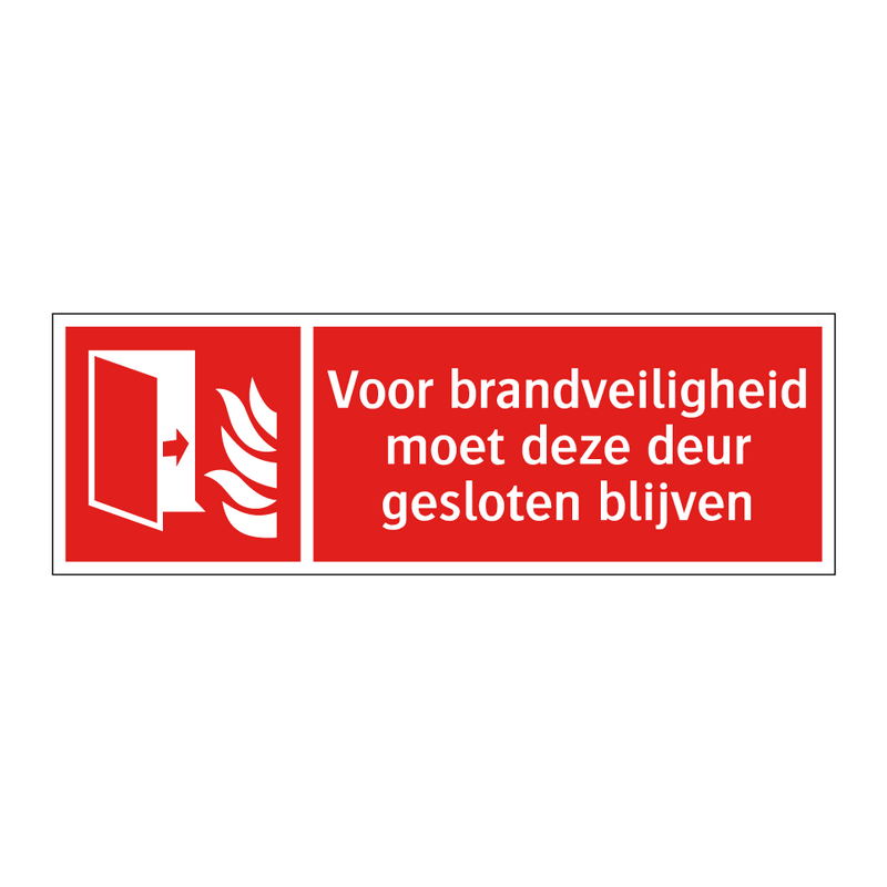 Voor brandveiligheid moet deze deur gesloten blijven