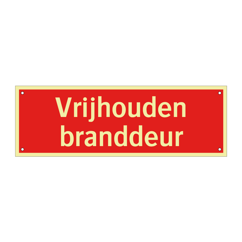 Vrijhouden branddeur