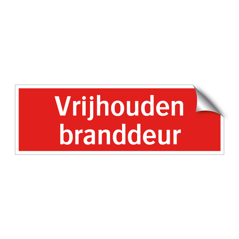 Vrijhouden branddeur