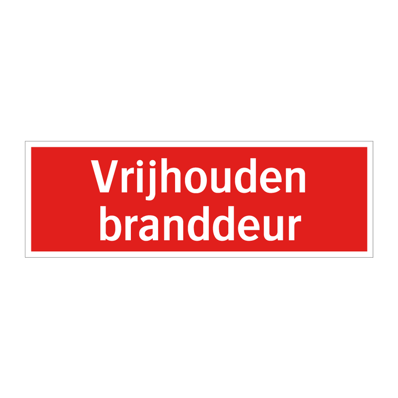 Vrijhouden branddeur