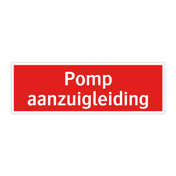 Pomp aanzuigleiding