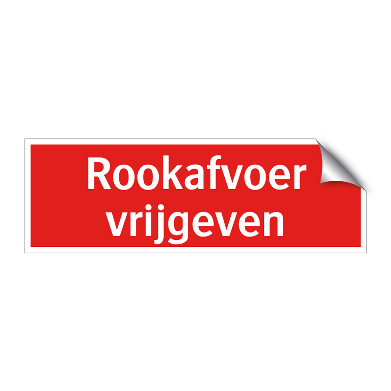 Rookafvoer vrijgeven