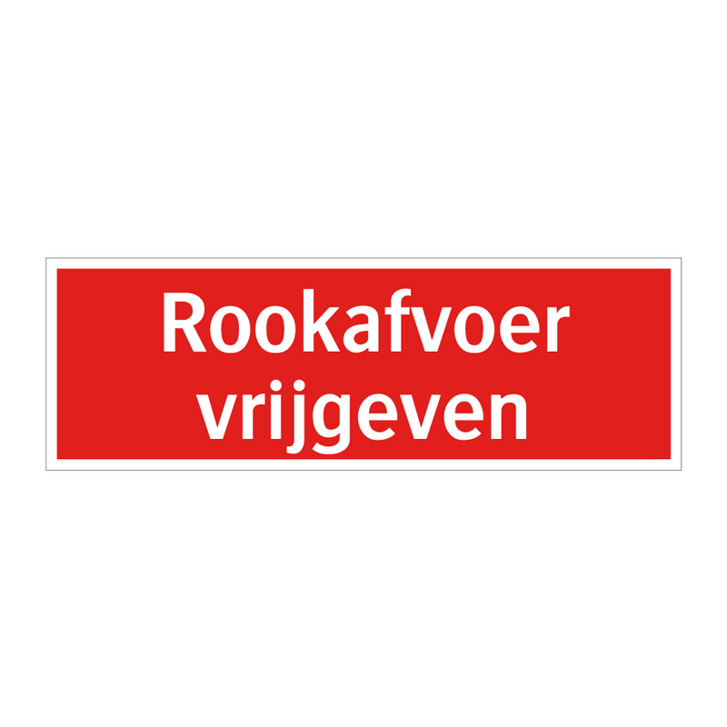 Rookafvoer vrijgeven