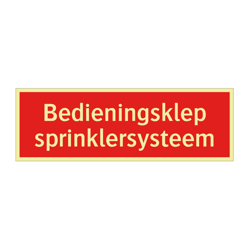 Bedieningsklep sprinklersysteem