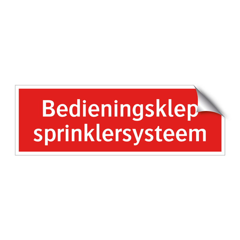 Bedieningsklep sprinklersysteem