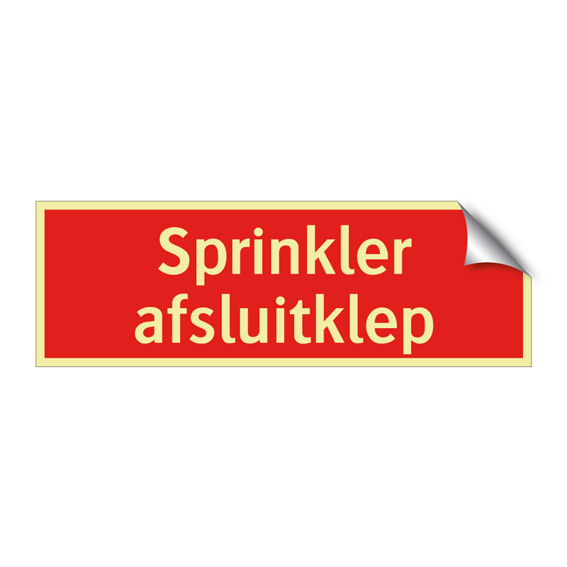 Sprinkler afsluitklep