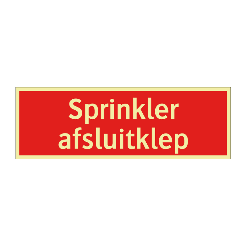 Sprinkler afsluitklep