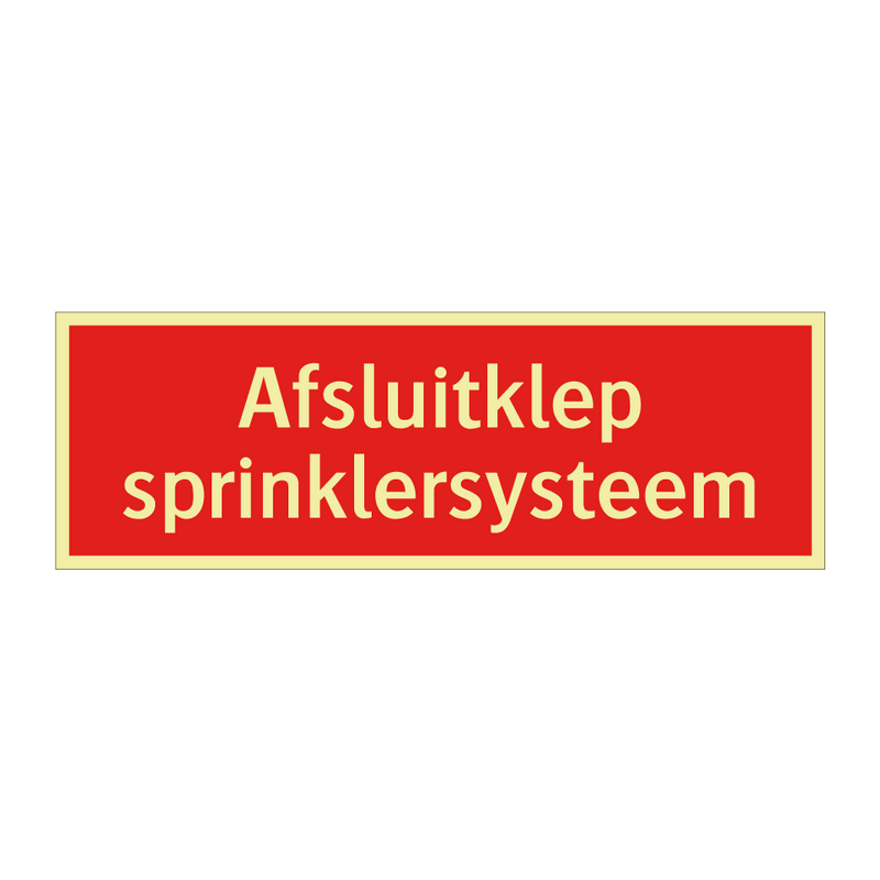 Afsluitklep sprinklersysteem