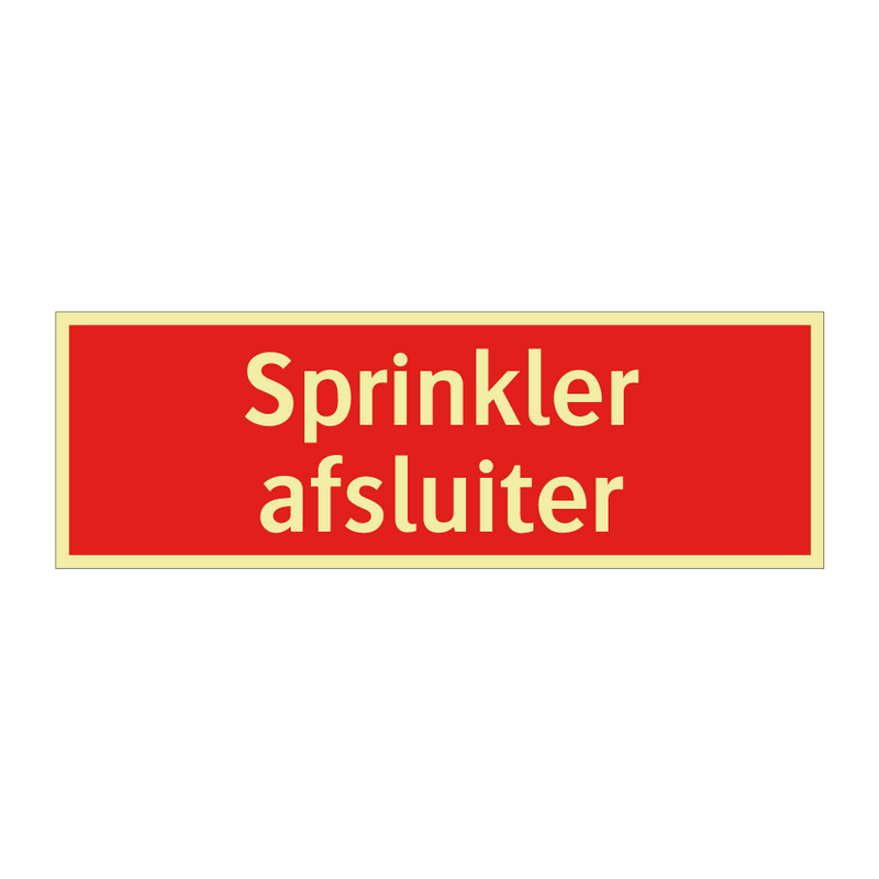 Sprinkler afsluiter