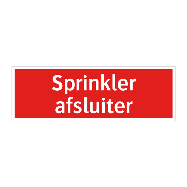 Sprinkler afsluiter