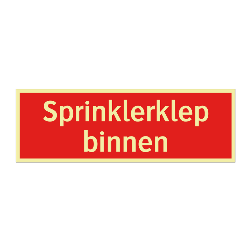 Sprinklerklep binnen