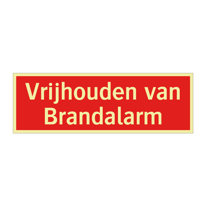 Vrijhouden van Brandalarm