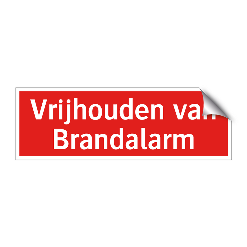 Vrijhouden van Brandalarm