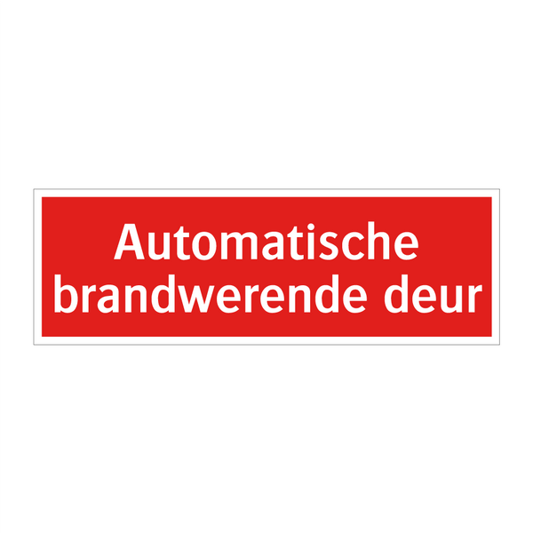 Automatische brandwerende deur