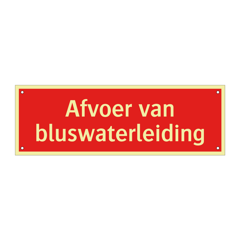 Afvoer van bluswaterleiding