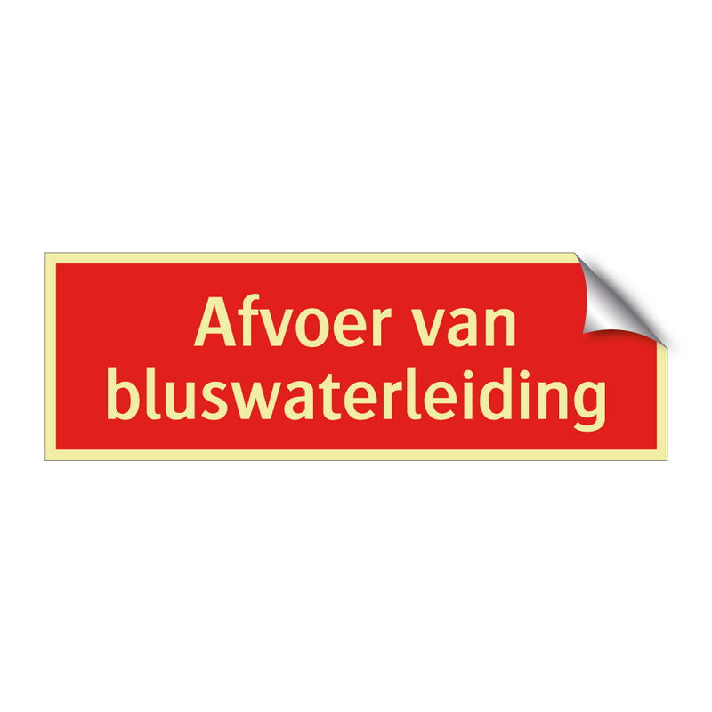 Afvoer van bluswaterleiding