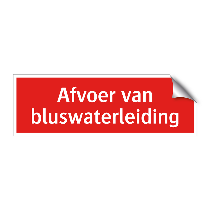 Afvoer van bluswaterleiding