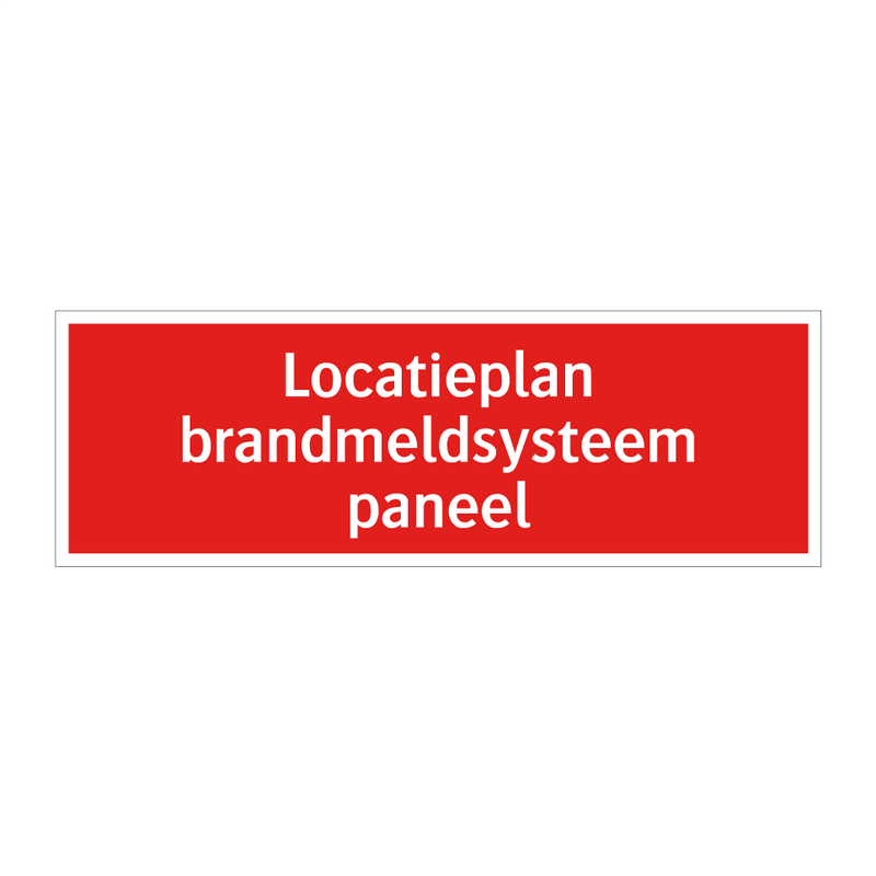 Locatieplan brandmeldsysteem paneel