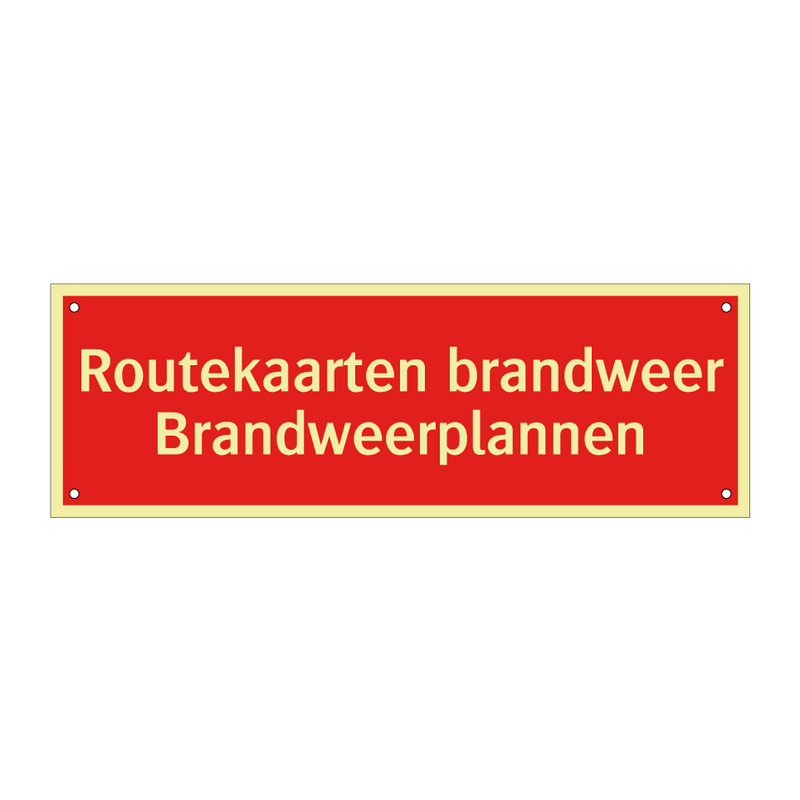 Routekaarten brandweer Brandweerplannen