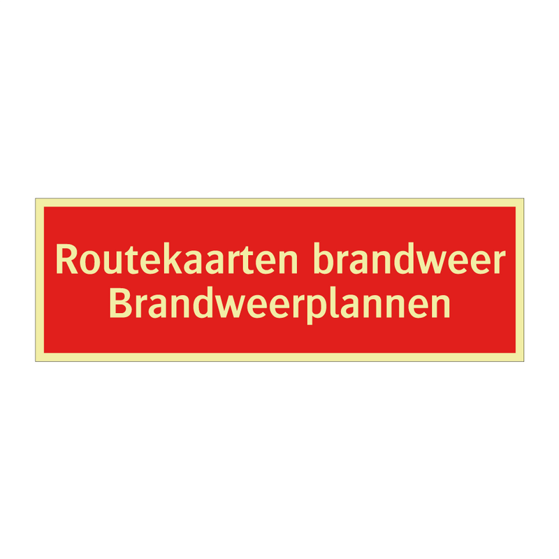 Routekaarten brandweer Brandweerplannen