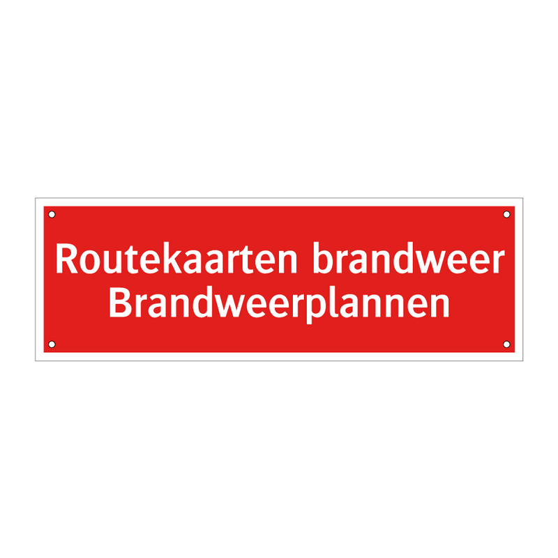 Routekaarten brandweer Brandweerplannen