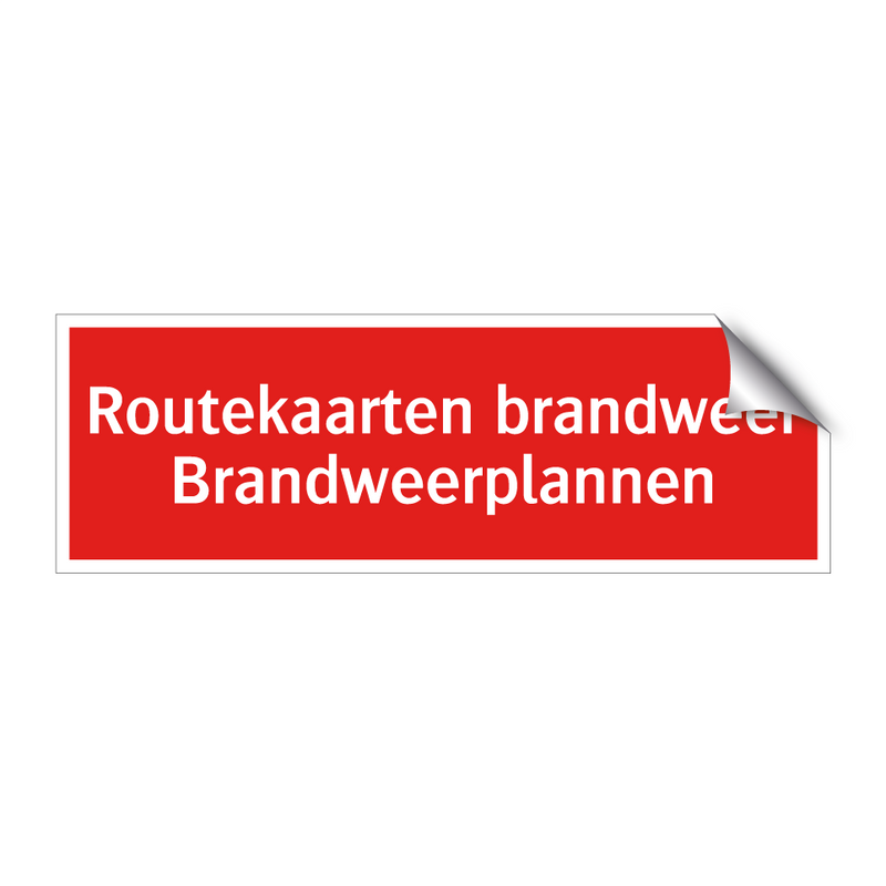 Routekaarten brandweer Brandweerplannen