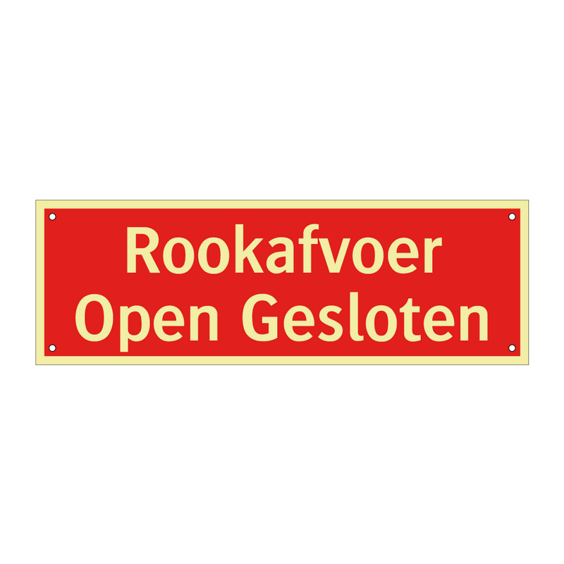 Rookafvoer Open Gesloten