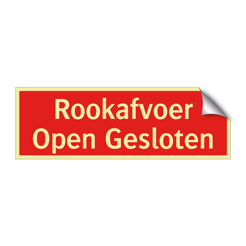 Rookafvoer Open Gesloten