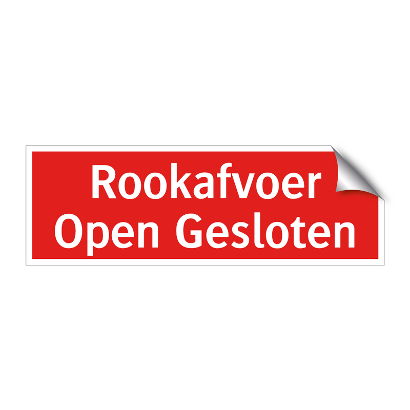 Rookafvoer Open Gesloten