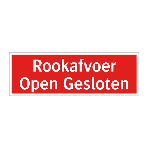 Rookafvoer Open Gesloten