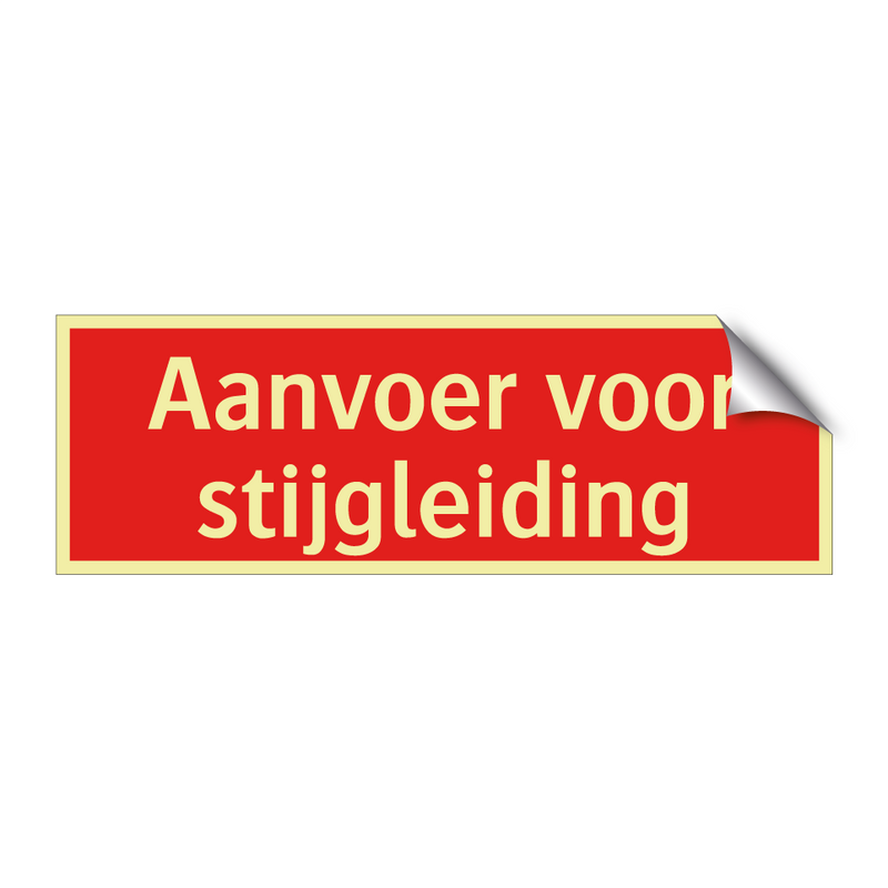 Aanvoer voor stijgleiding