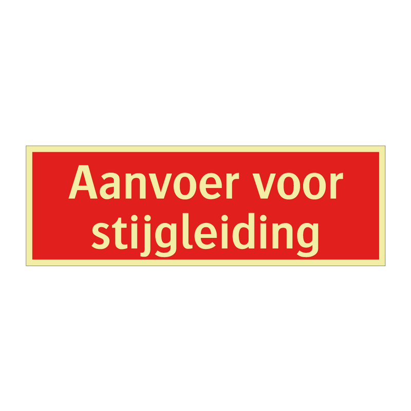 Aanvoer voor stijgleiding