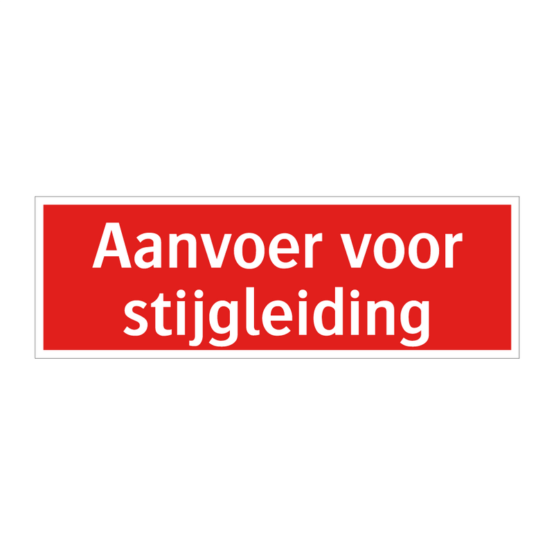 Aanvoer voor stijgleiding