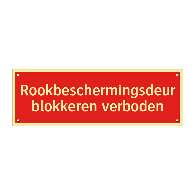 Rookbeschermingsdeur blokkeren verboden