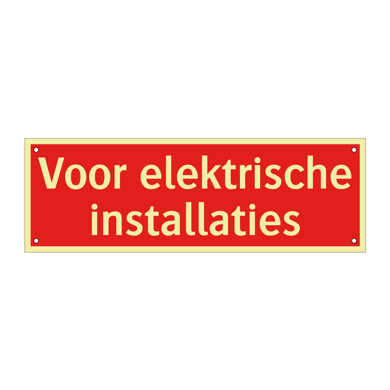 Voor elektrische installaties