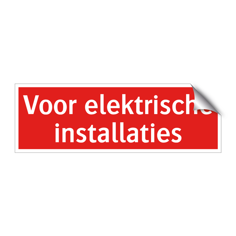 Voor elektrische installaties