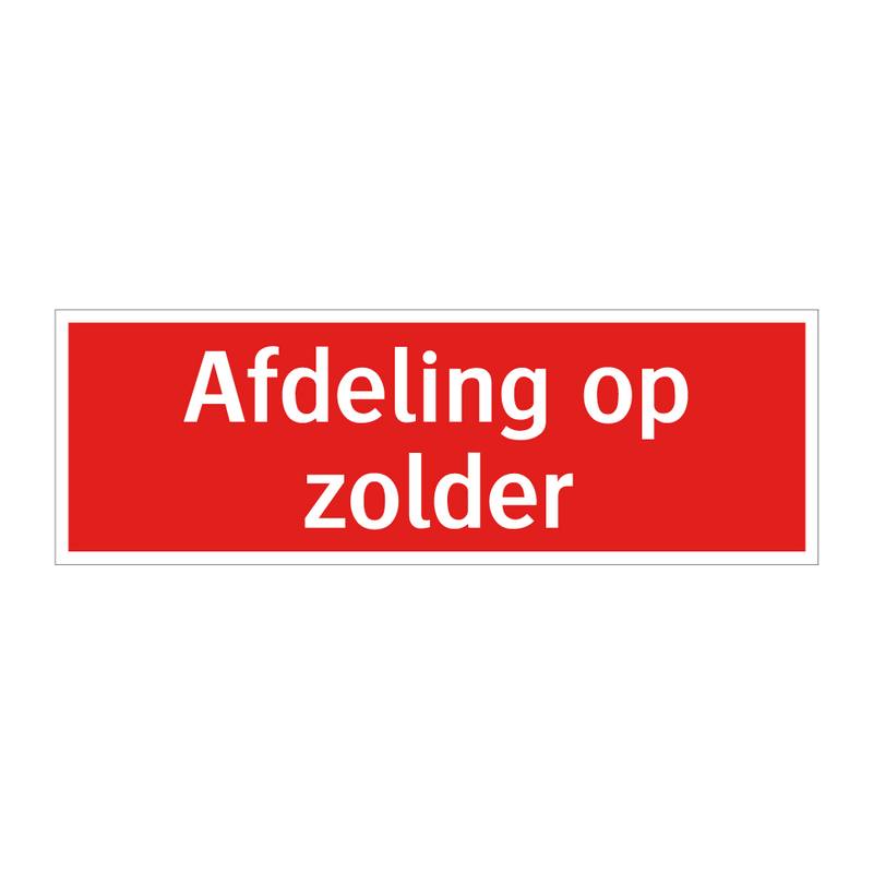 Afdeling op zolder