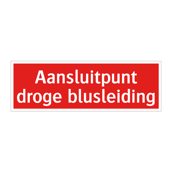 Aansluitpunt droge blusleiding