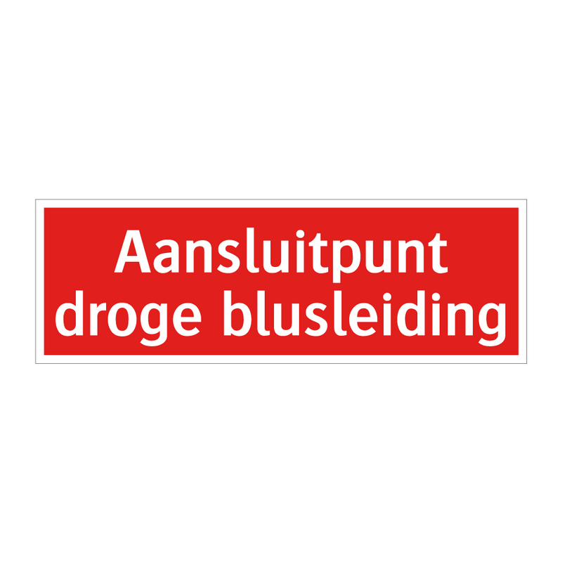 Aansluitpunt droge blusleiding