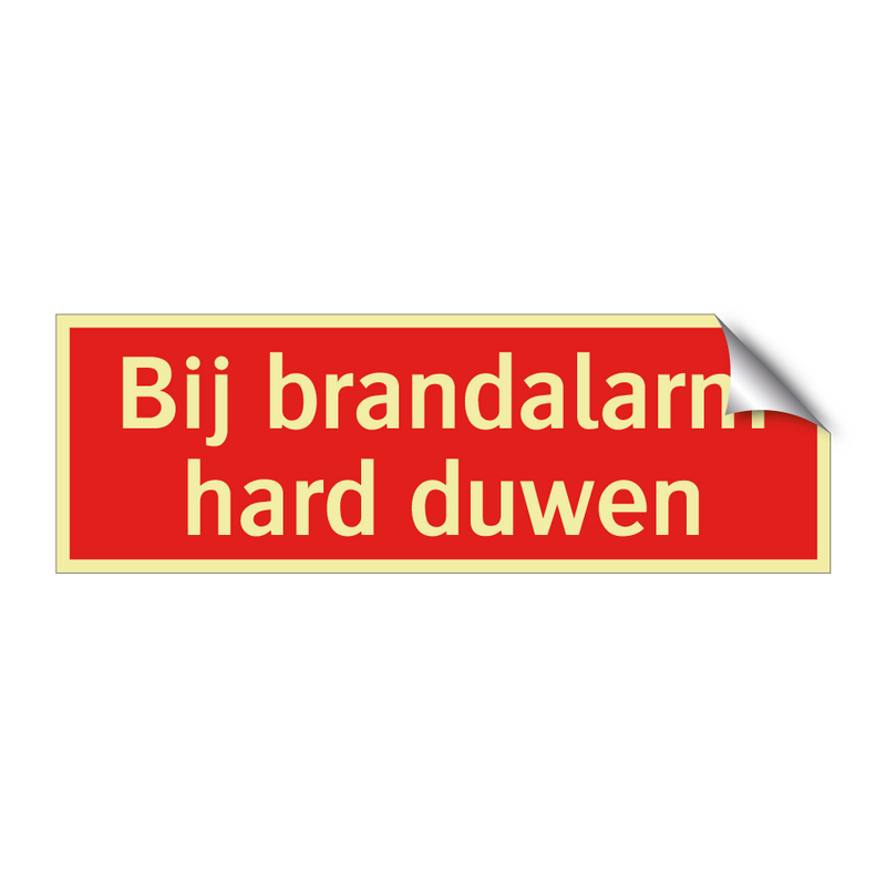 Bij brandalarm hard duwen